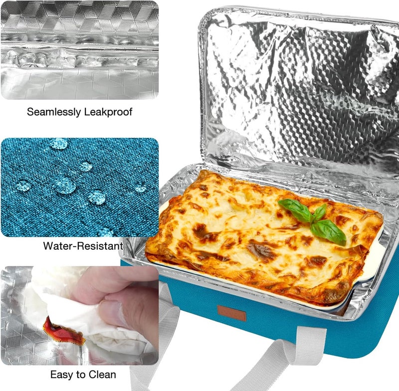 Vuudh Expandable Casserole Carrier Bag - Double Decker Food Bag, Insulated Casserole Carrier for Hot or Cold Food, Lasagna Holder Tote for Picnics,Beaches,Traveling or Gifts - Image 4